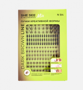 She See ресницы Набор темно-коричневый B4