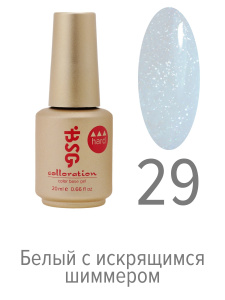 BSG Цветная жесткая база Colloration Hard №29 - Белый с искрящим шиммером (20 мл)