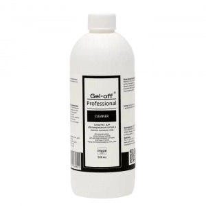 Gel-Off средство для обезжиривания ногтей и снятия л/с Cleaner, 500мл