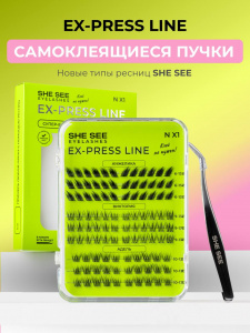 She See ресницы X1 Анжелика, Виктория, Адель (с клеевым основанием)
