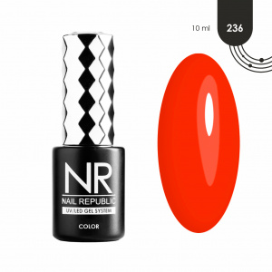 NR-236 Sun kissed гель-лак, Люминисцентный красный (10 мл)