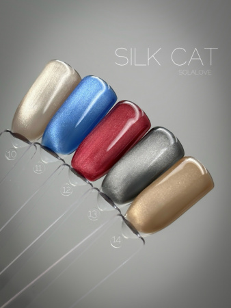 SOLAlove Гель-лак кошачий глаз Silk cat 14, 10мл