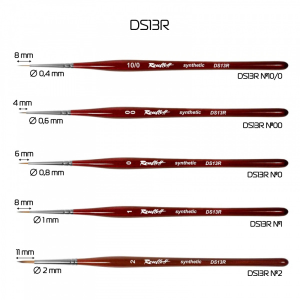 Синтетика круг. под колонок №10/0 DS13R